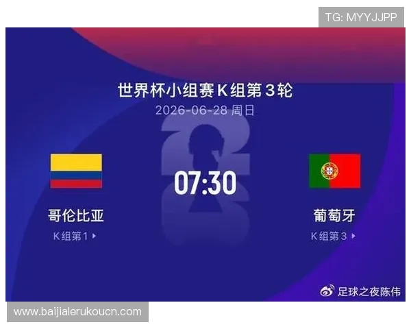 世界杯小组赛哥伦比亚VS葡萄牙比赛规则及晋级条件详细介绍